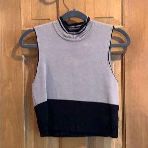 Taupe and black sleeveless